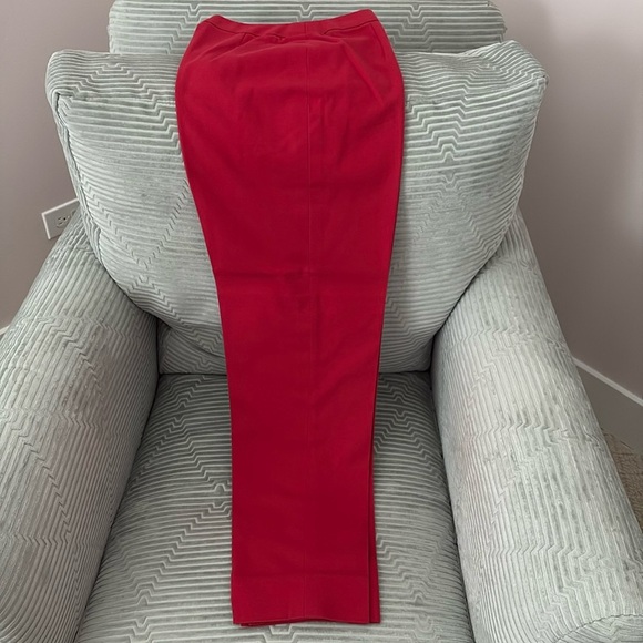 Carlisle Vintage Bold Red Flat Front Straight Leg Cotton Pants. Size 4 - Picture 1 of 10